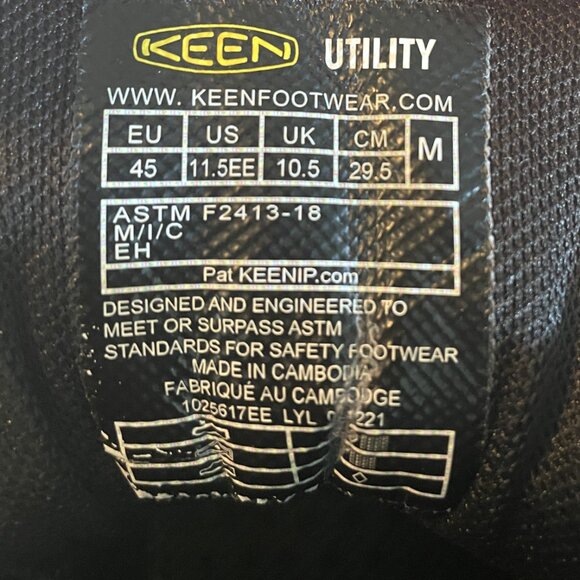 KEEN Utility Kansas City Mid KBF Composite Toe Work Boot 11.5 W - Picture 5 of 5